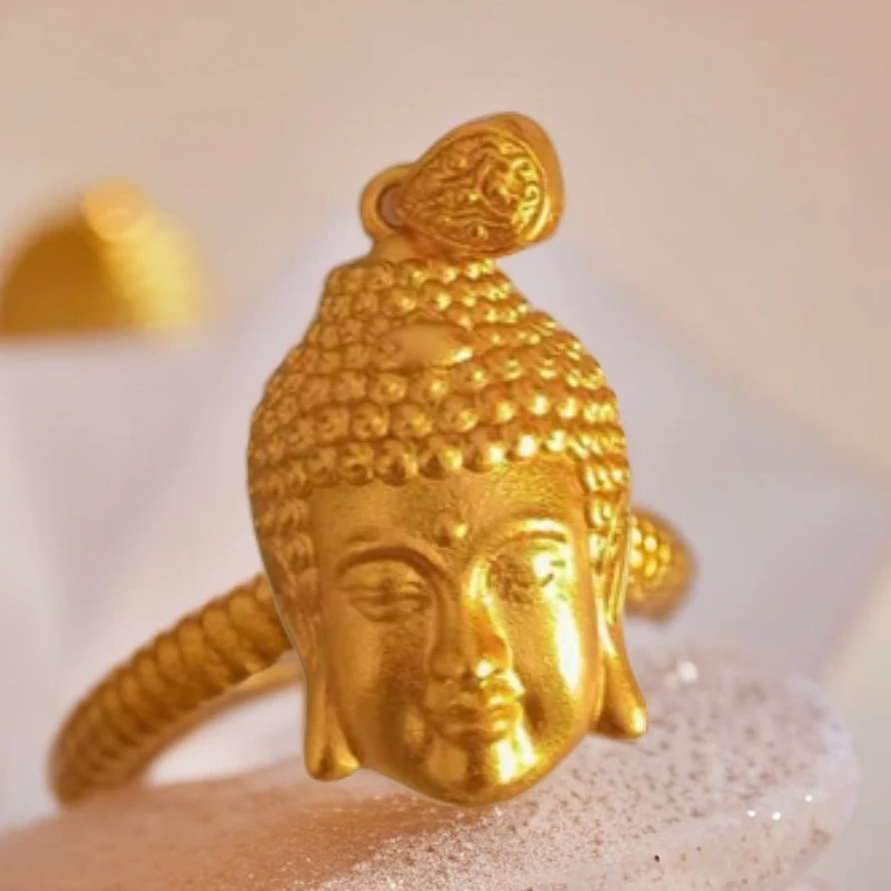 合金吊坠 2024高定款款【佛头吊坠】轻奢时尚精致金色精美手工素款