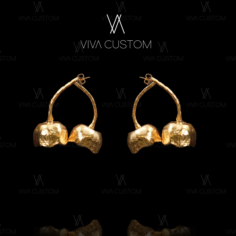 铜合金耳饰 （小众设计系列）冷淡风小众设计感铃兰花耳钉m