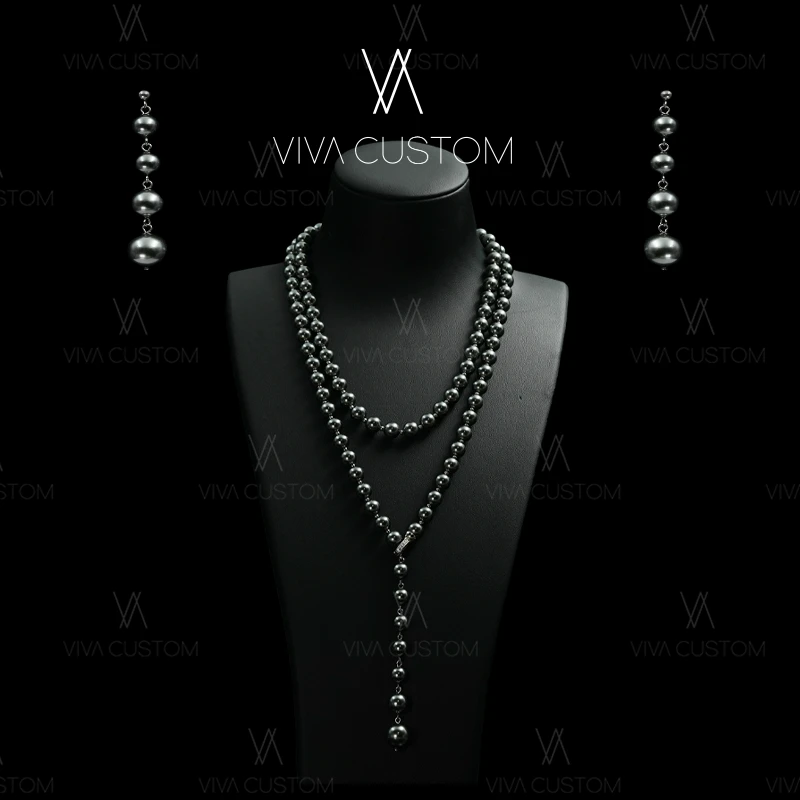 铜合金仿珍珠项链 （珠华旧梦系列）法式轻奢气质百搭随性圆珠套装✓