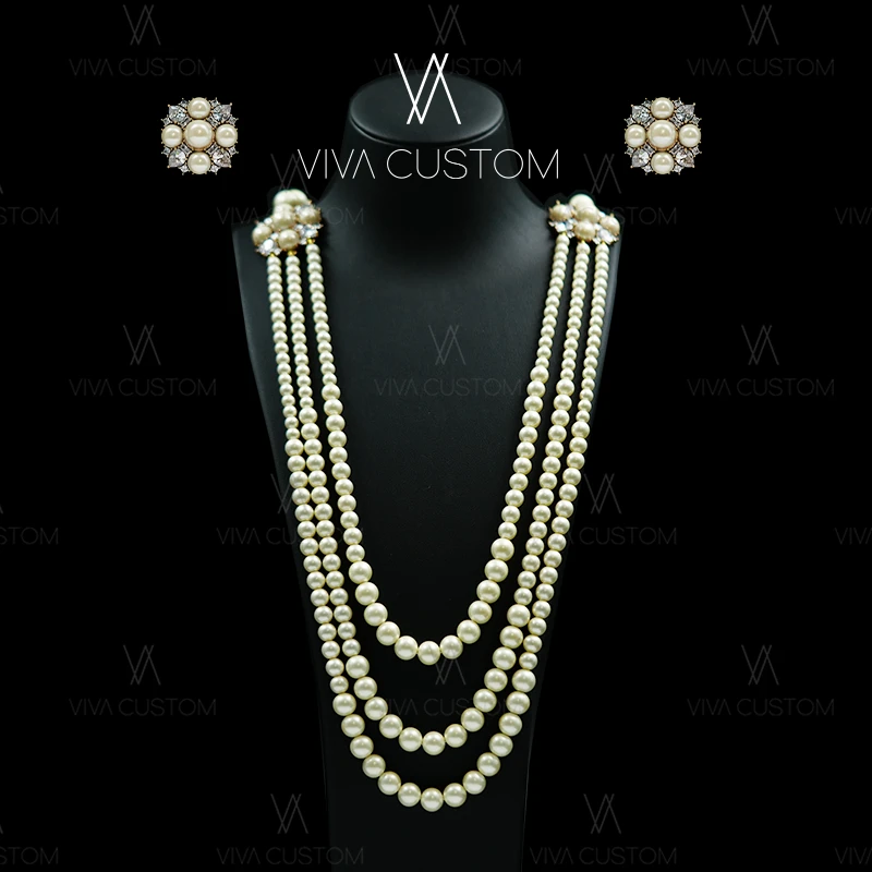 （珠华旧梦系列）时尚气质百搭多层冰糖碎花套装