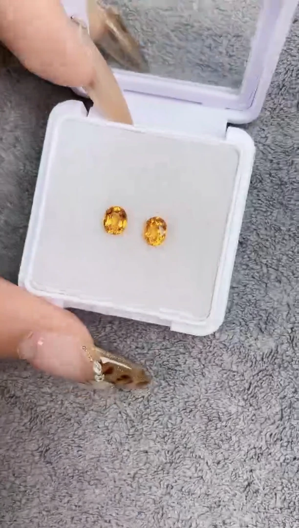 【闪购商品】石榴石(芬达石)裸石未镶嵌2颗1.43ct