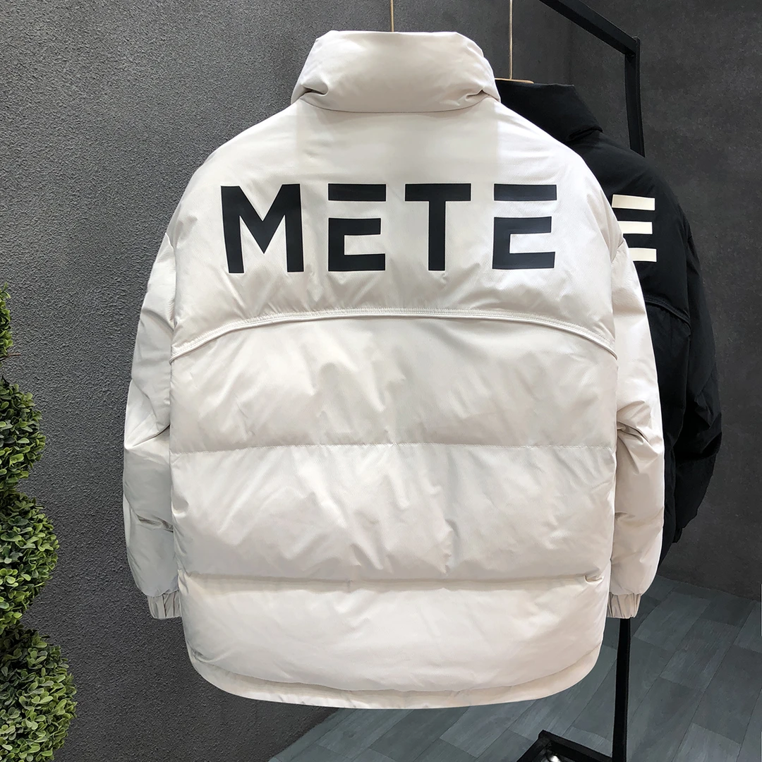 简约时尚加厚保暖羽绒服男潮牌痞帅外套男士外套男秋冬款立领外套