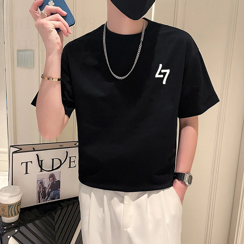 高贵上档次男装潮牌男士短袖t恤男高端半袖男式T恤衫休闲百搭上衣