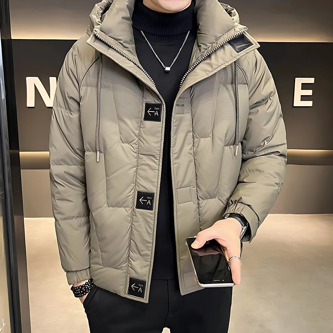 男款羽绒服男士外套男春秋款潮牌韩版连帽加厚高端男秋季品质男装
