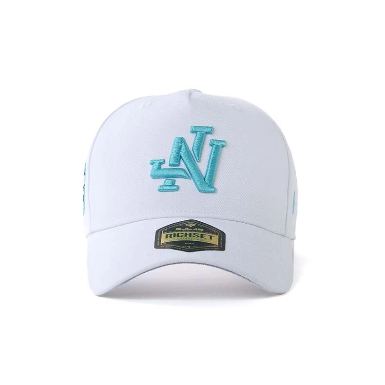 SJLAB城市系列猛犸RICHSET-MODE白色简约刺绣弯檐运动休闲棒球帽