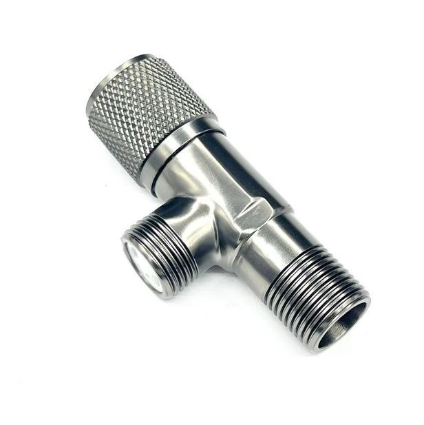 枪灰水镀高端铜体三角阀带止逆阀 20000Z