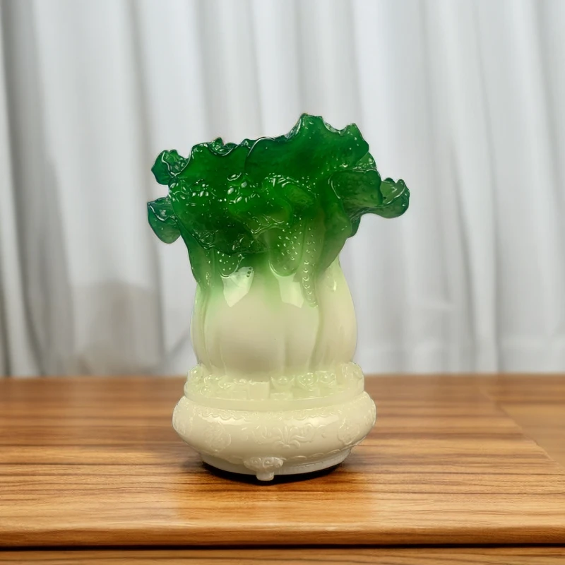 招财白菜20X12笔筒摆件家居用品创意可爱装饰品实用开业礼品