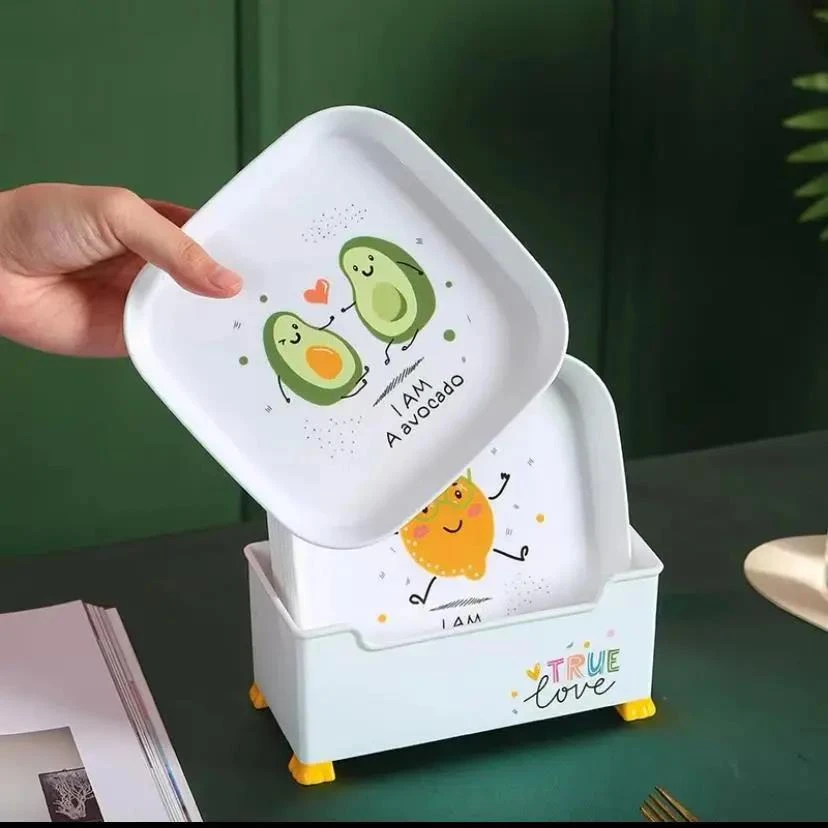 吐骨碟家用餐桌创意小吃点心水果咸菜骨头食品级小碟子塑料垃圾盘