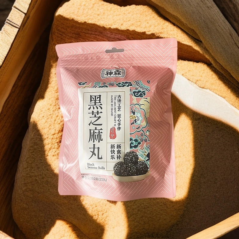 神霖芝麻丸古法工艺口味纯正配料芝麻加蜂蜜健康开袋即食150g
