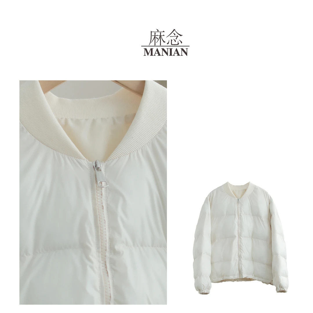 【麻念】衣长60 秋冬纯色休闲文艺洋气减龄棉服上衣女D24935