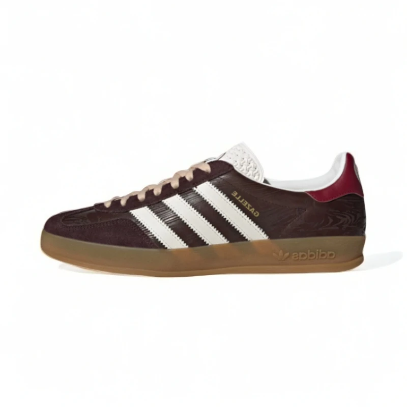 Adidas Gazelle Indoor 舒适休闲 低帮板鞋 男女同款 褐色 JP5671