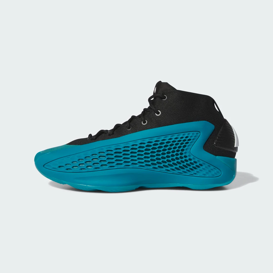 adidas A.E.1"华子一代"减震防滑耐磨 高帮篮球鞋男款 蓝黑IF1860