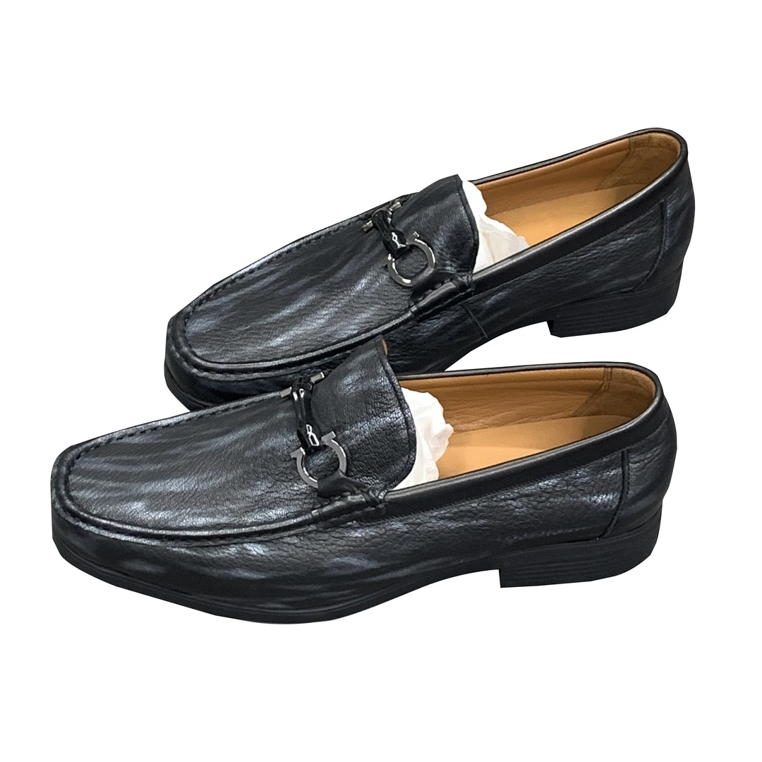 鸟【鹿皮革+牛皮革】男士男鞋商务正装商务休闲一脚蹬皮鞋PX002