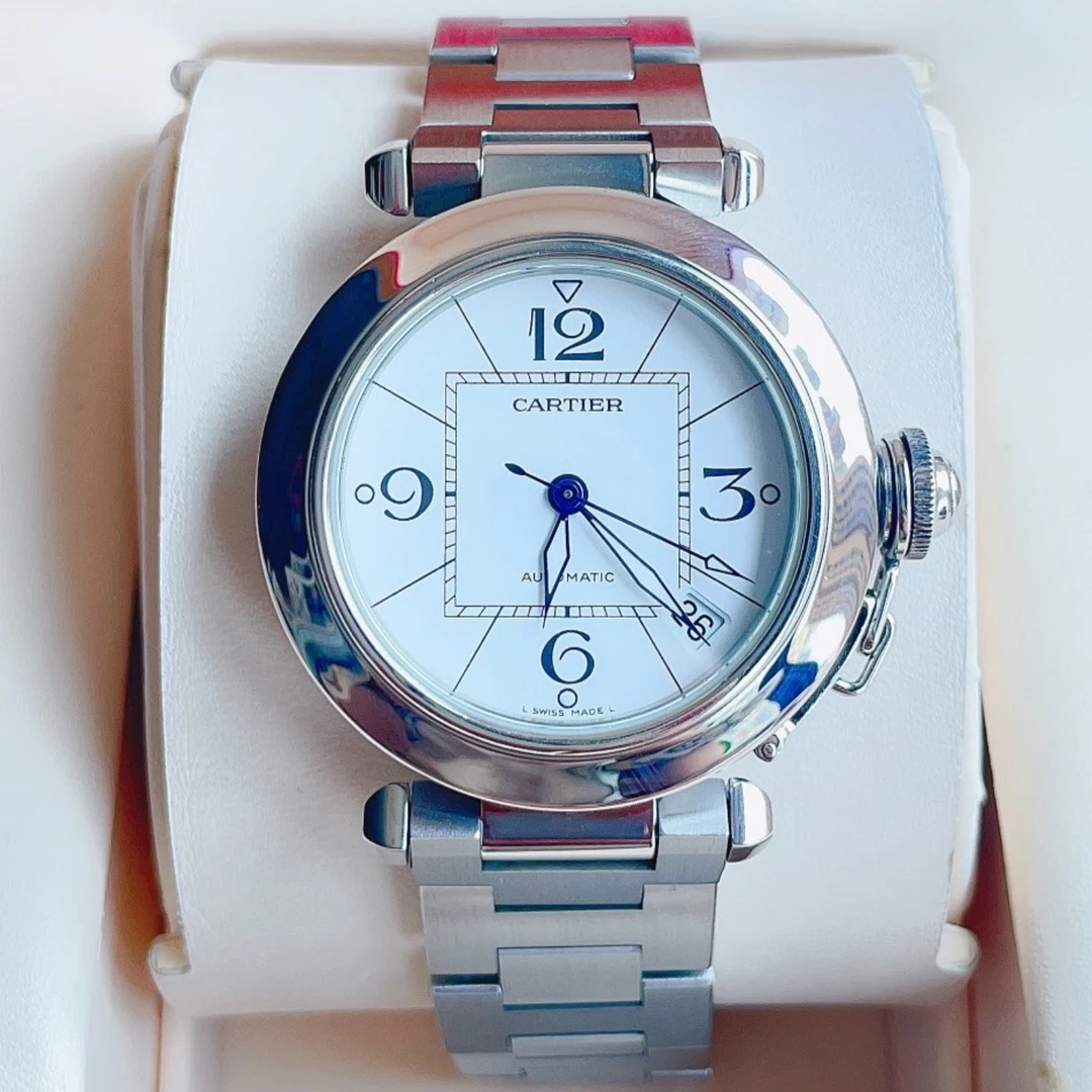 99新 Cartier/卡地亚 宠粉福利来袭帕莎W31074M7中性表款机械35盘