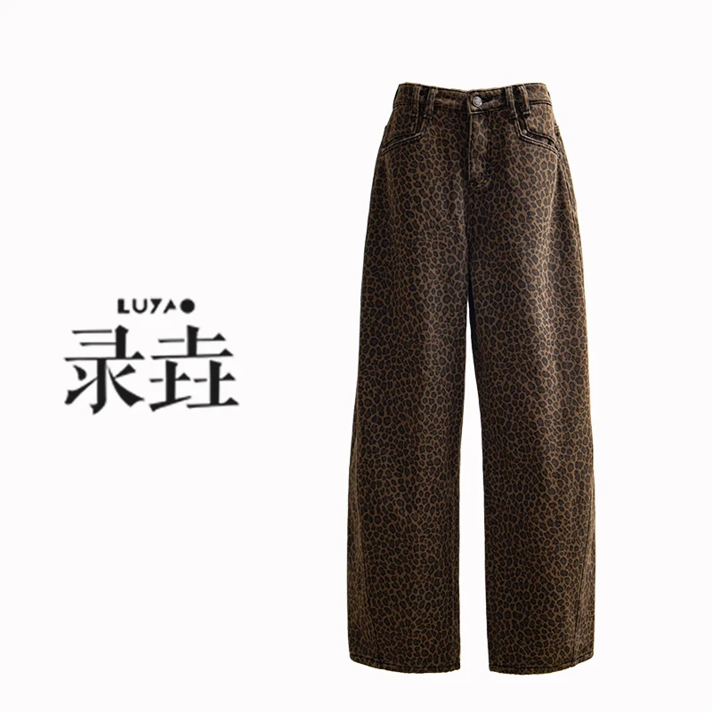 [LUYAO.录垚原创]呼啸荒野’豹纹加绒裤