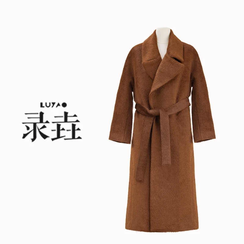 【LUYAO.录垚原创】寂寞’苏力双面呢毛呢高奢大衣长款设计师