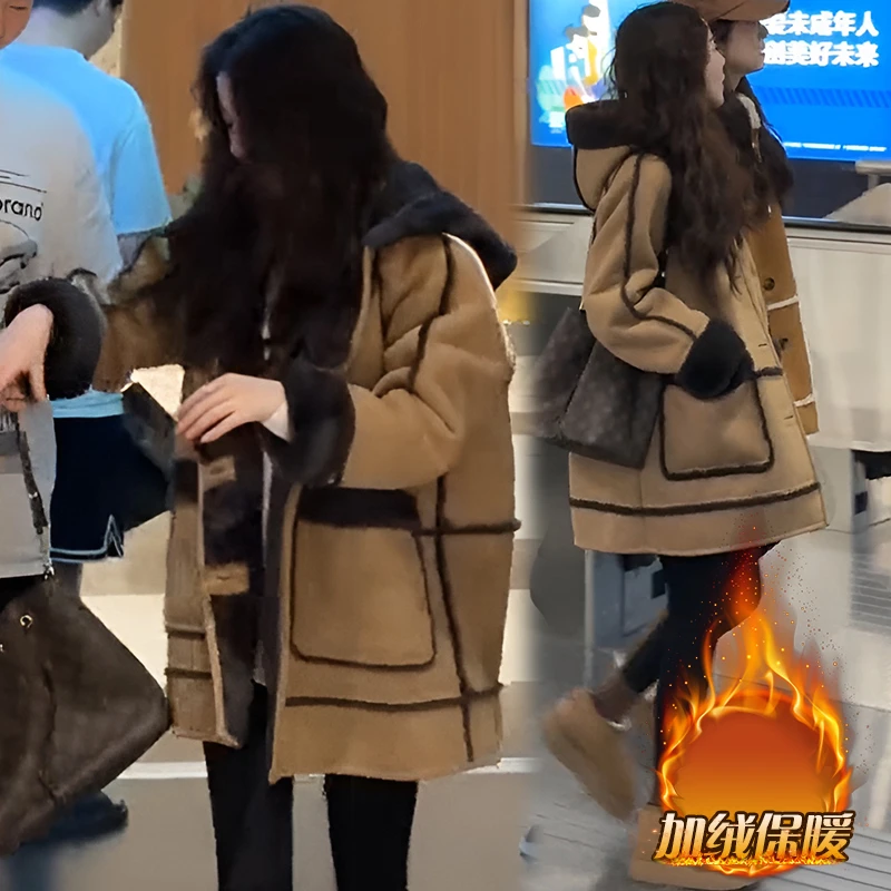 今年流行气质毛毛外套女装2025秋冬新款时尚爆款加厚炸街宽松上衣