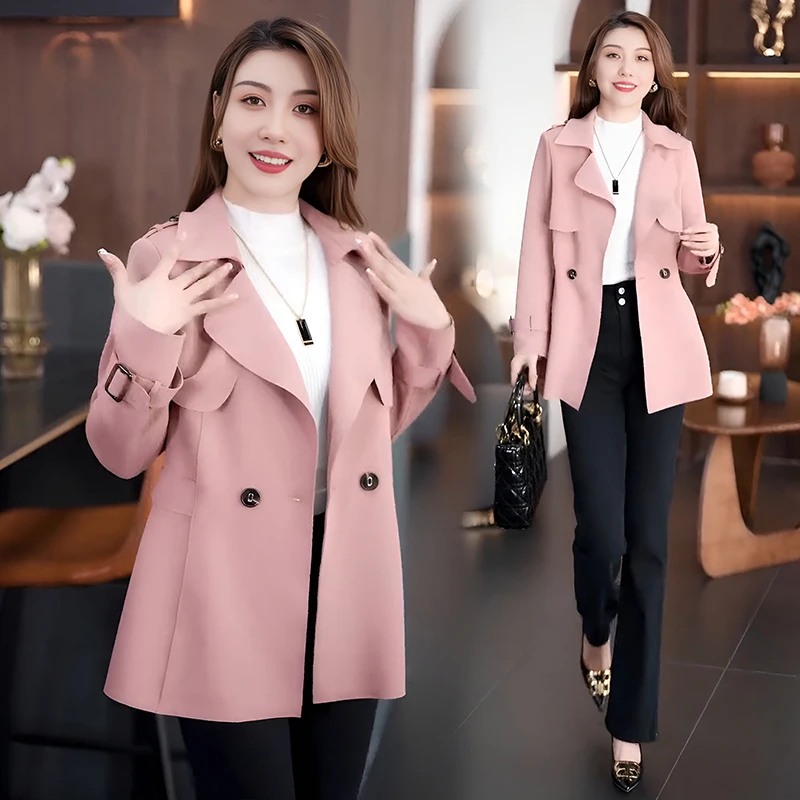 风衣外套女2025春秋新款洋气显瘦收腰小个子中长款时尚气质大衣潮