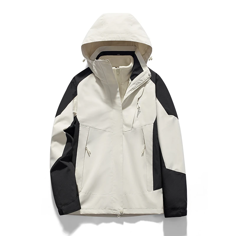 【登越】高能感三合一两件套男女情侣户外冲锋外套防风防水登山钓鱼