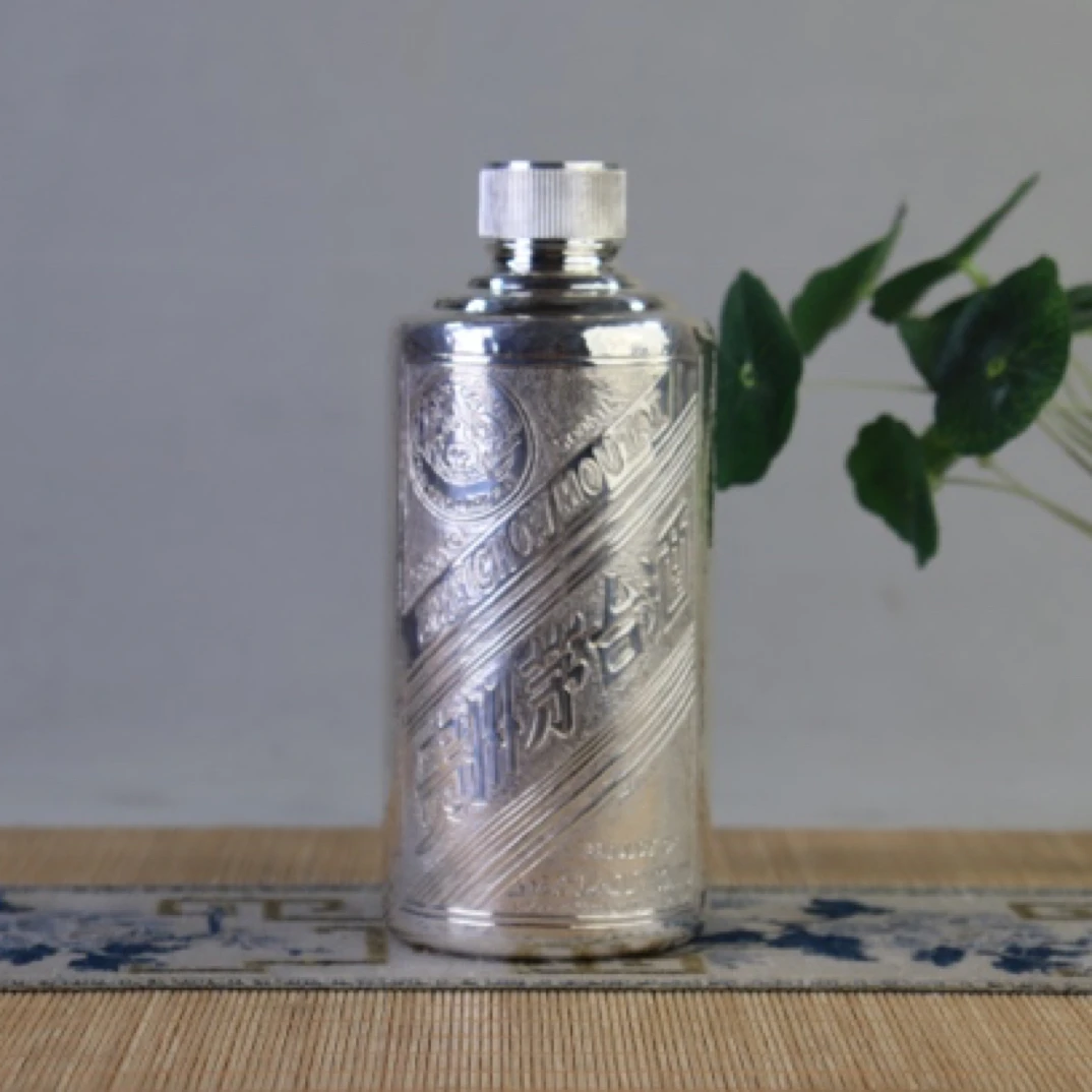 银酒瓶茅台酒瓶约1斤装家用户外酒壶手工高档便携式密封