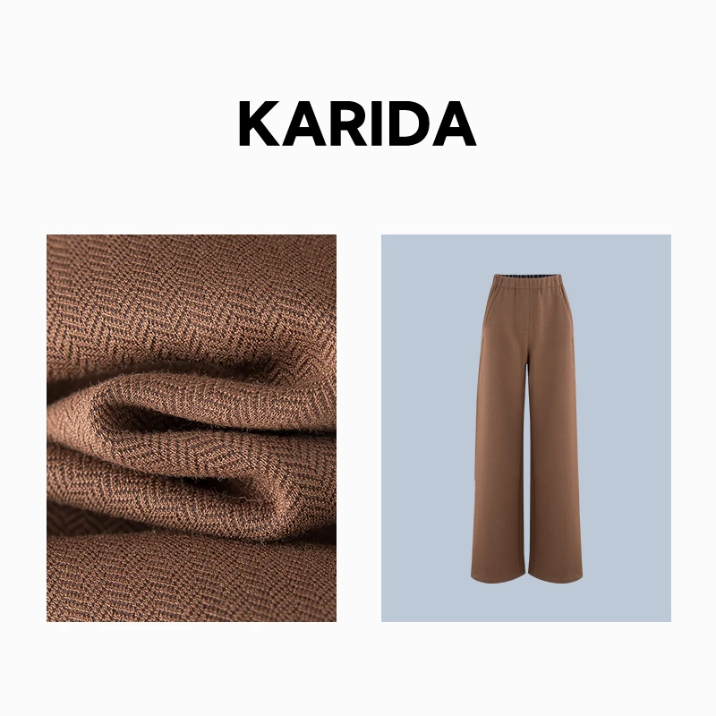 穿搭号Karida【经典+】新款阔腿长裤时尚宽松气质毛呢夏季秋冬高腰