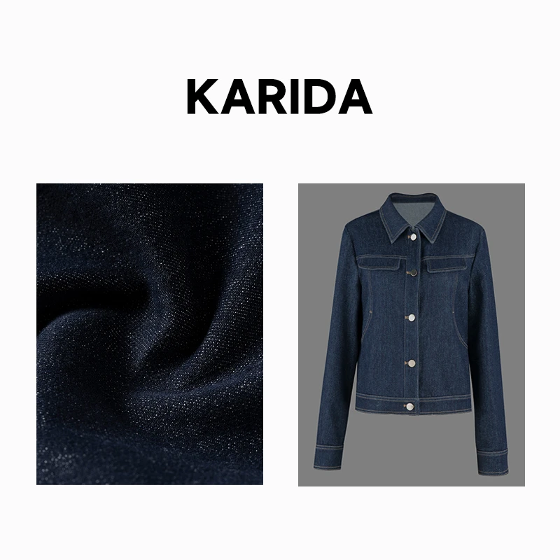 珂芮达Karida【蓝色格调】新款绿葱牛仔外套时尚
