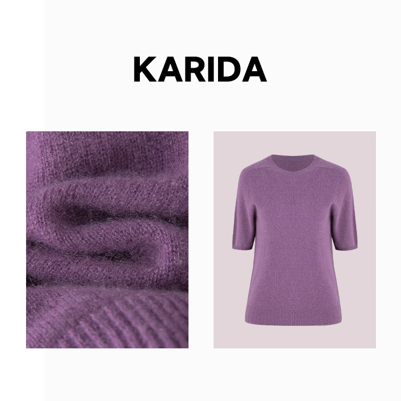 短视频珂芮达Karida【云裳】新品套头康赛妮100山羊绒针织衫