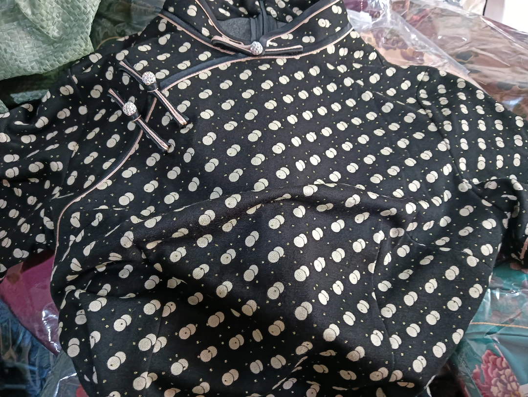 新款修身舒适波点气质改良旗袍（波点）