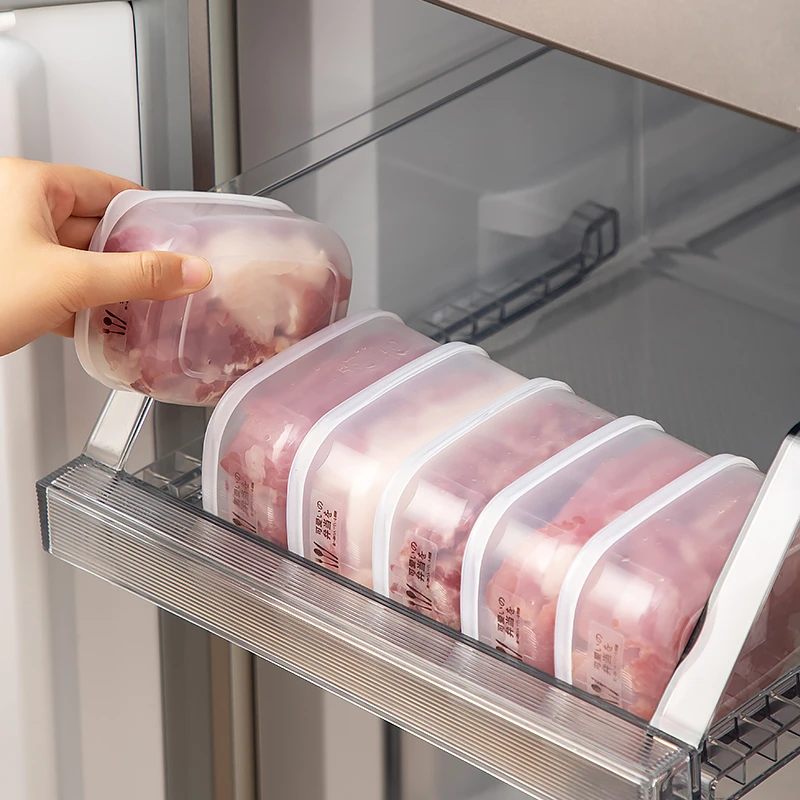 冰箱食材储备冻肉分格盒子冷冻食品级收纳盒专用小号保鲜盒分装盒