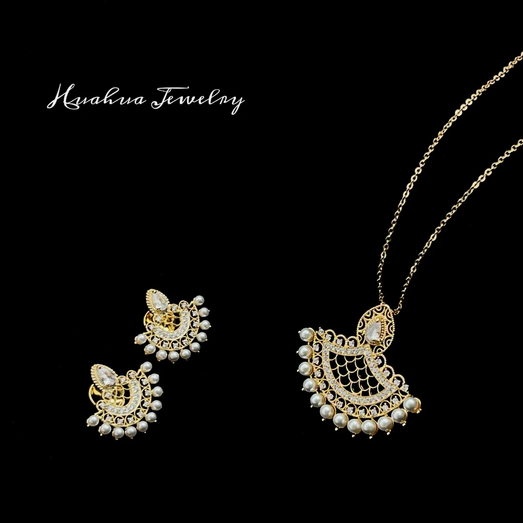 项链+耳钉 套装轻奢时尚欧美精致气质 31560