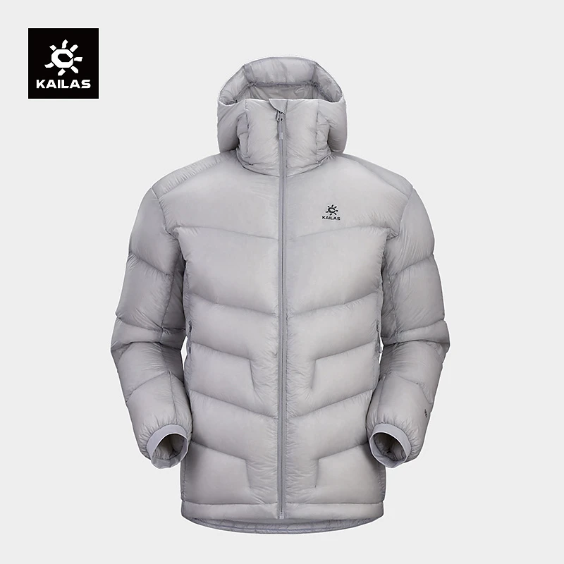 KAILAS凯乐石5000GT羽绒服900蓬登山徒步通勤轻便拒水白鹅绒服男