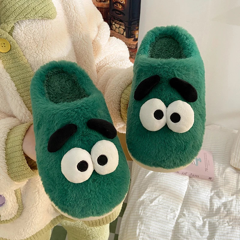 棉拖鞋男冬季搞怪室内居家用保暖防滑情侣厚底冬天拖鞋女士踩屎感
