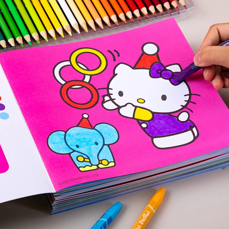 hellokitty儿童涂色书画画本3-6岁幼儿园宝宝涂鸦填色绘画书玩具