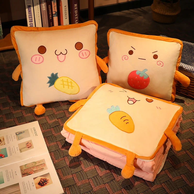 抱枕被子两用办公室午睡加厚毯汽车内车载靠枕车上二合一折叠睡毯