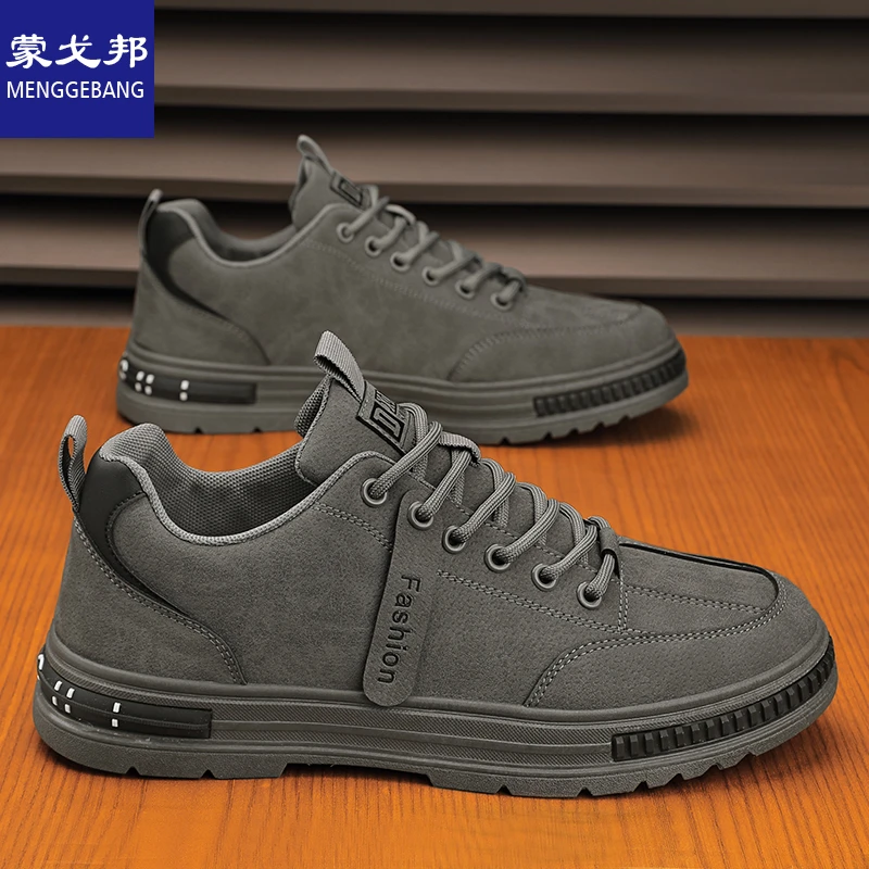 正品蒙戈邦男鞋冬季新款保暖耐磨劳保工装鞋子男款加绒运动休闲鞋