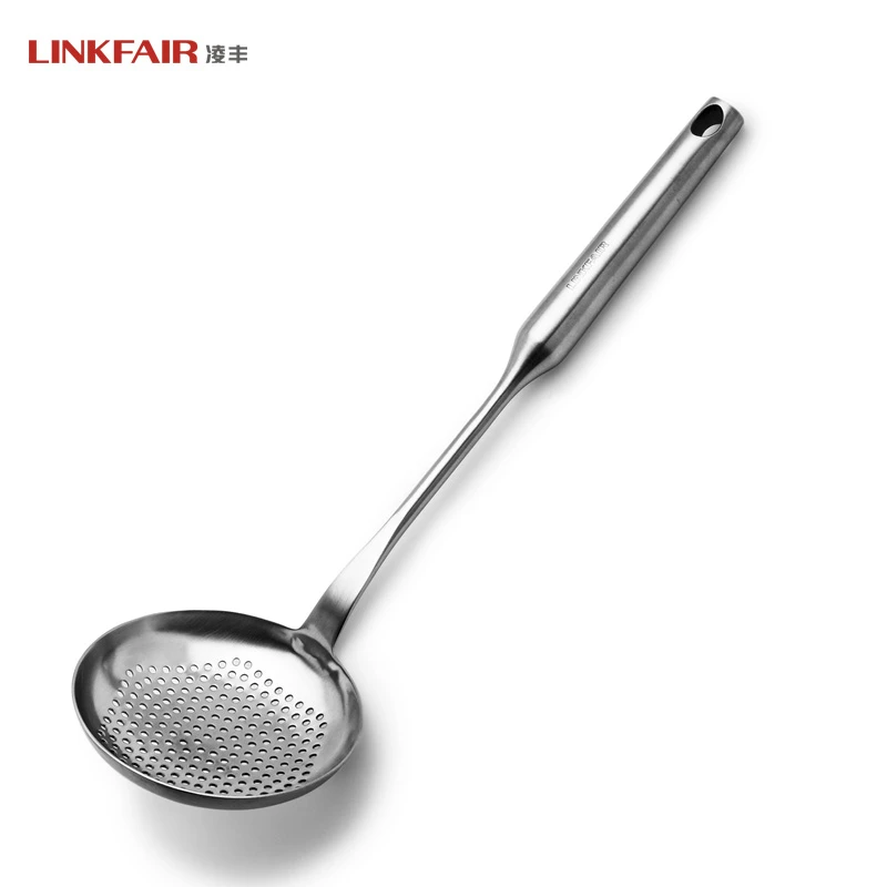 LINKFAIR/凌丰工厂直发唯典系列304不锈钢漏勺表面抛光厨房用