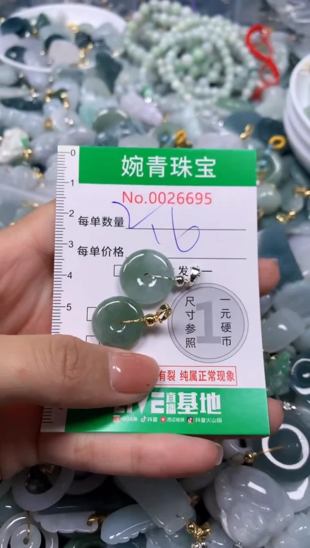 【闪购商品】翡翠吊坠(不含链)未镶嵌含绳26695