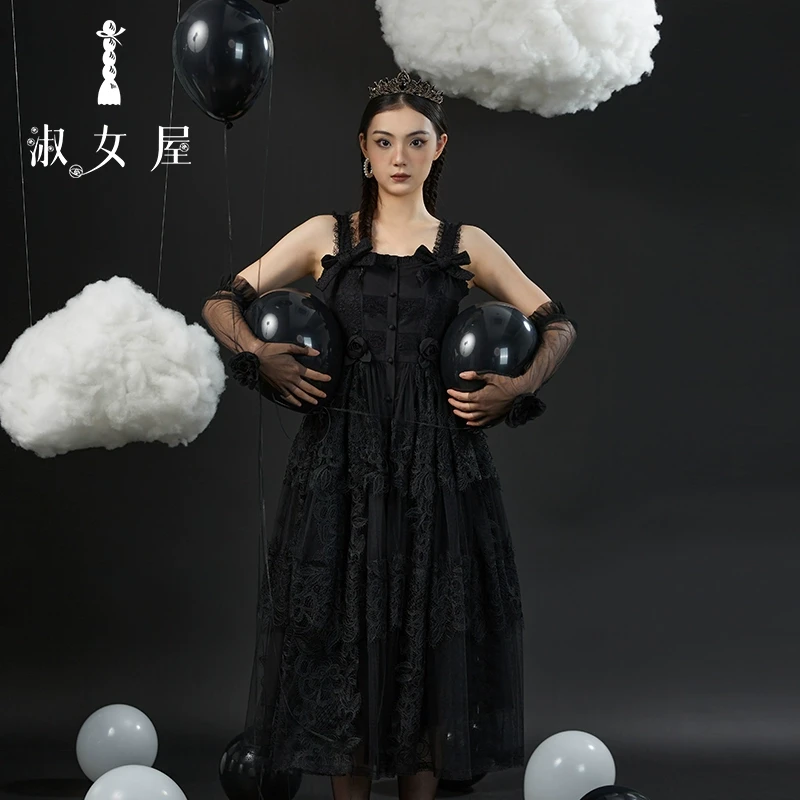 淑女屋官方旗舰店蝴蝶结公主连衣裙