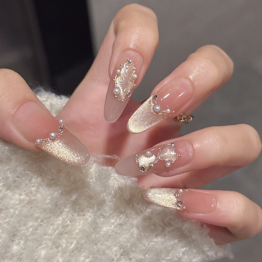 【心动信号】纯手工穿戴甲穿戴式光疗甲冰透渐变流行纯欲四季流行