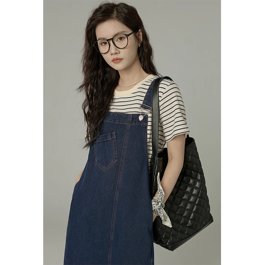 「青春不羁」不规则OE牛仔背带裙女夏2024新款减龄百搭裙子25412