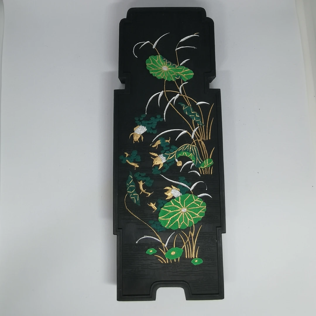 【鱼戏莲】80年代的老墨 上海墨厂  书画墨 收藏品 文房四宝