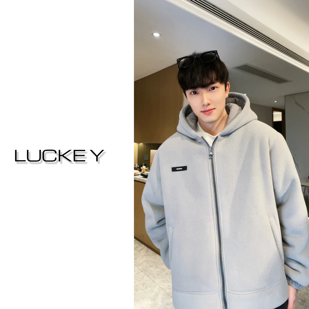 【石墨烯】秋冬重磅加厚摇粒绒宽松百搭男外套保暖外套加厚夹克M897