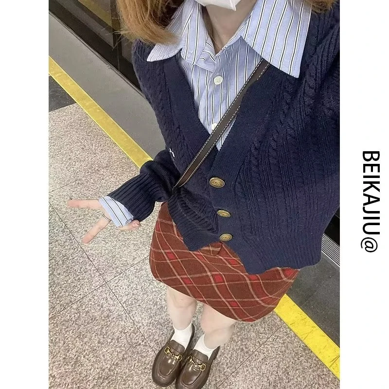学院风红色格子半身裙女大码胖mm休闲高腰显瘦格纹包臀a字短裙秋