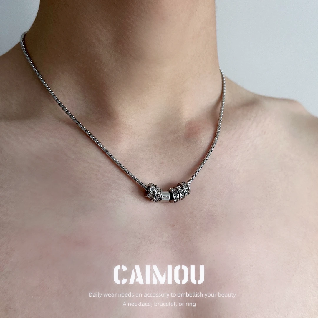 钛钢项链 洗澡可戴不掉色男款项链女生冷淡风嘻哈小众设计情侣款