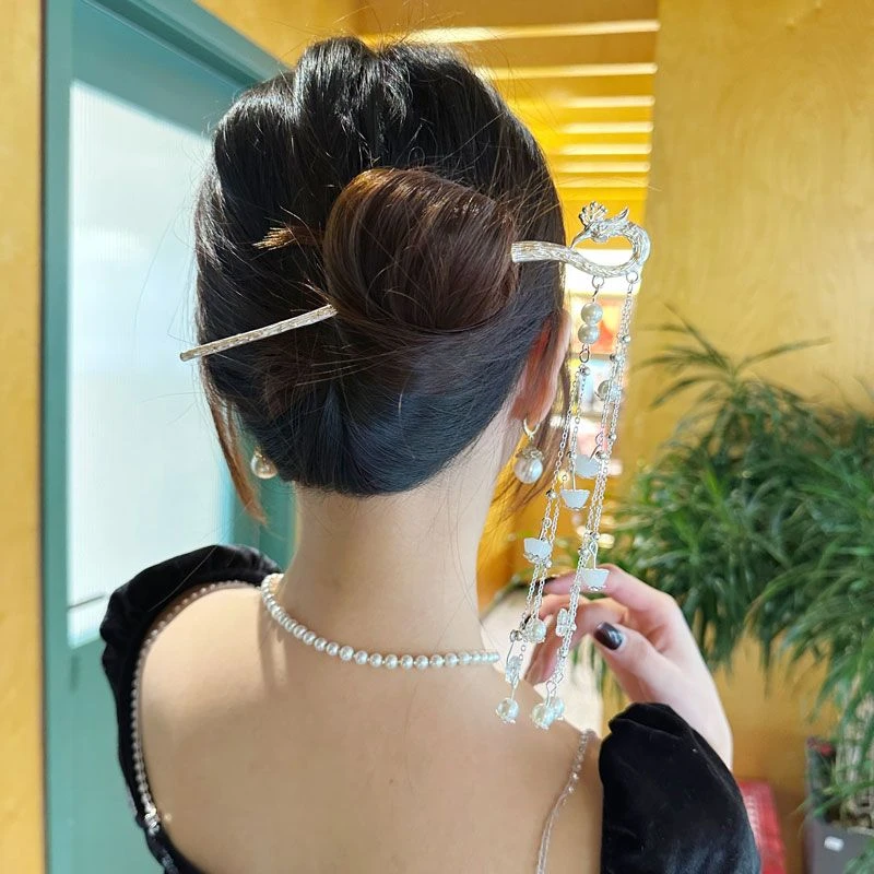 古风凤凰流苏发簪女新中式汉服旗袍发钗2023年新款高级感簪子头饰