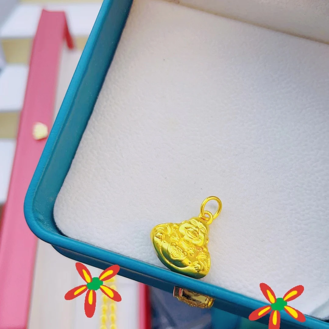 铜合金吊坠 小佛笑口常开吊坠男女同款赠黑皮绳