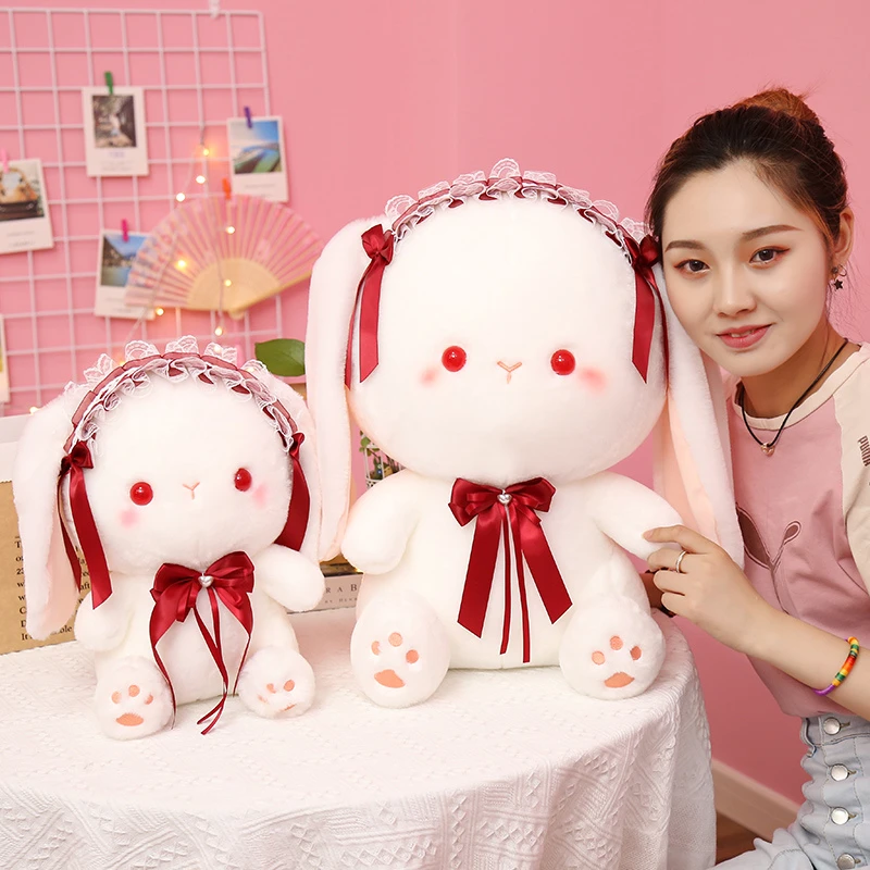 洛丽塔小白兔子毛绒玩具抱枕萝莉公主娃娃公仔儿童玩偶女生日礼物