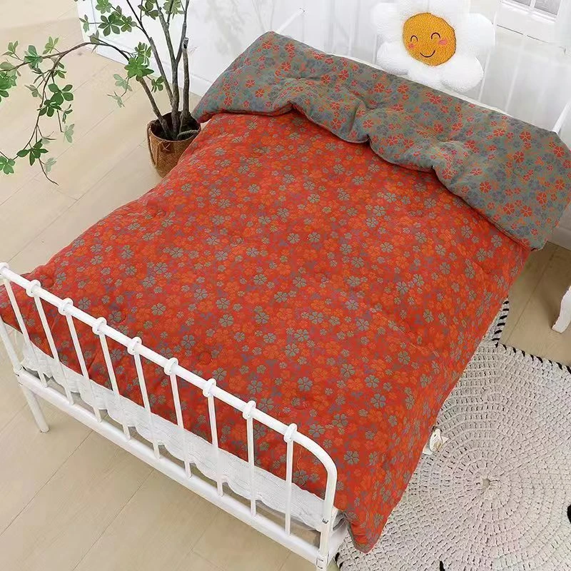 【锦上添花 双层纱被子】2X2.3米 纯棉全棉双层纱加厚秋冬双人被