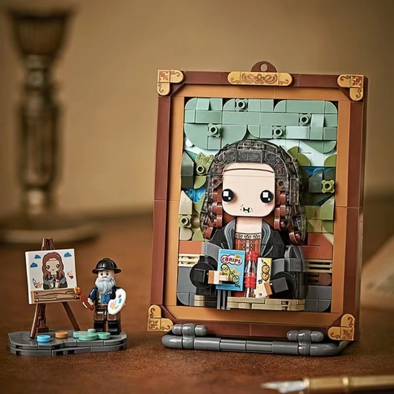 LOZ俐智迷你拼装积木立体画-戴珍珠耳环的少女和宅娜丽莎