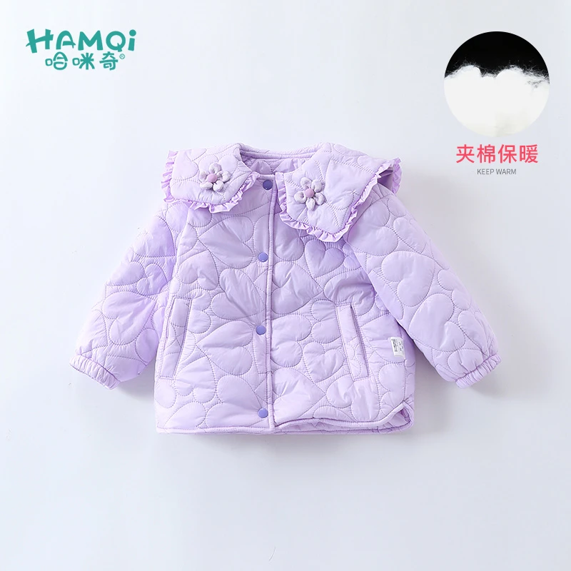 【旗舰店】童装女童外套夹棉加厚小香风冬装儿童棉服宝宝衣服秋冬款
